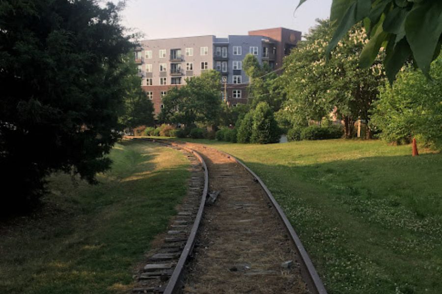 an abandoned and disused railway line