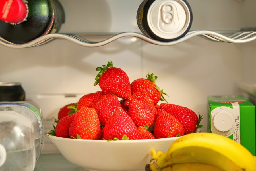 the inside of a fridge