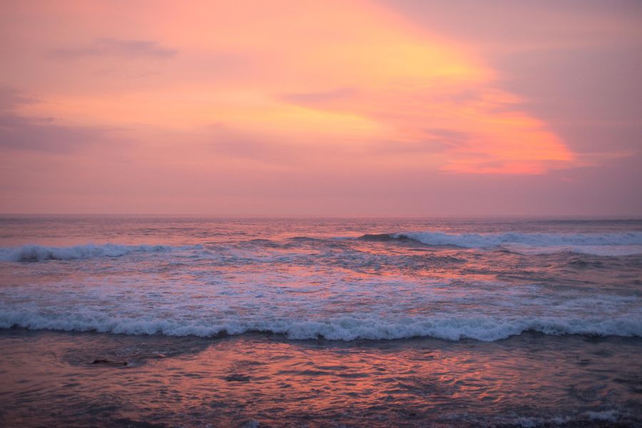 beach at dusk