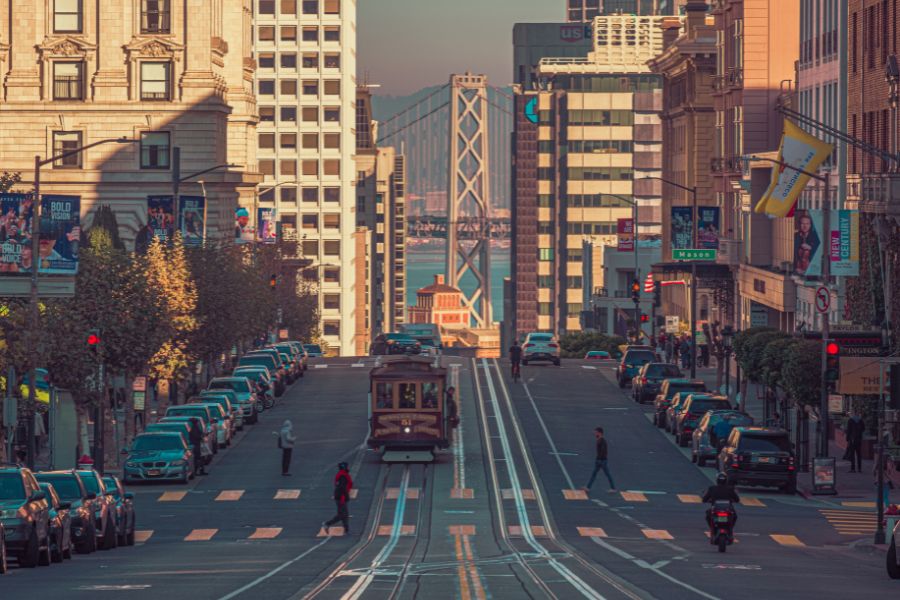 Sloping Tram Line, San Francisco