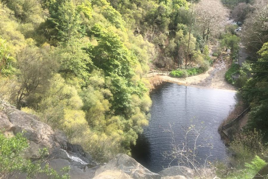 top of a waterfall