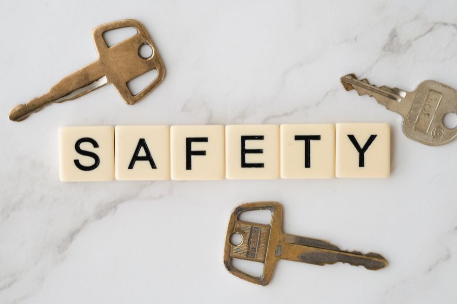 locks around the word safety