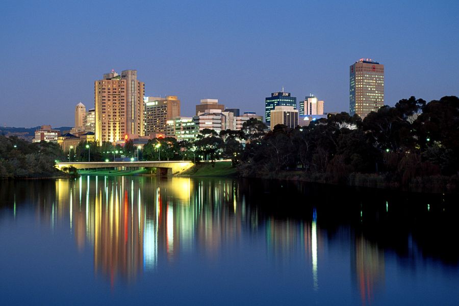 Adelaide skyline at night