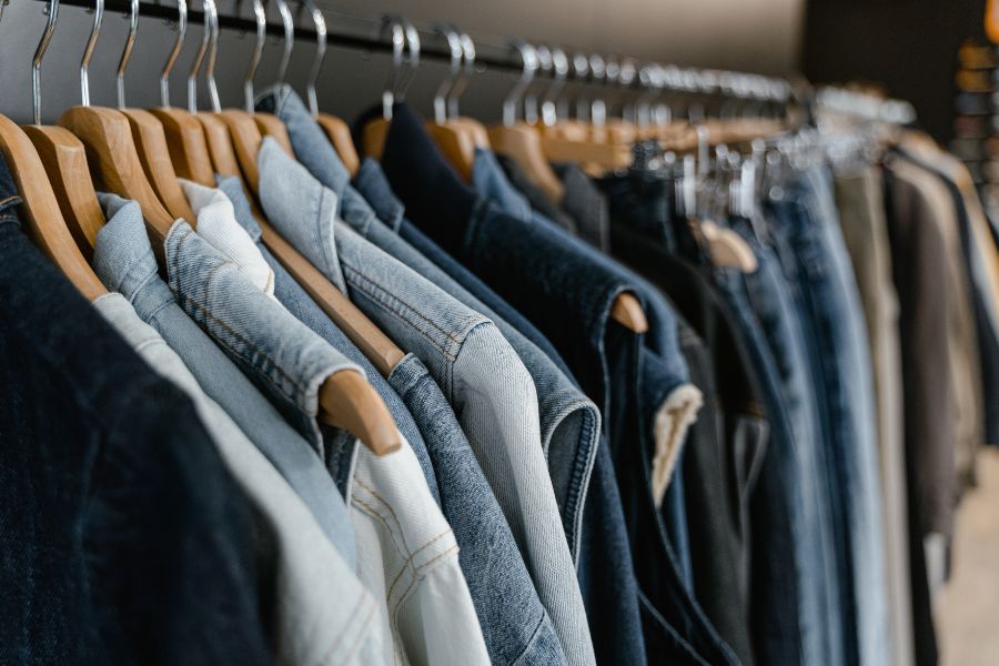 Clothes on a rail