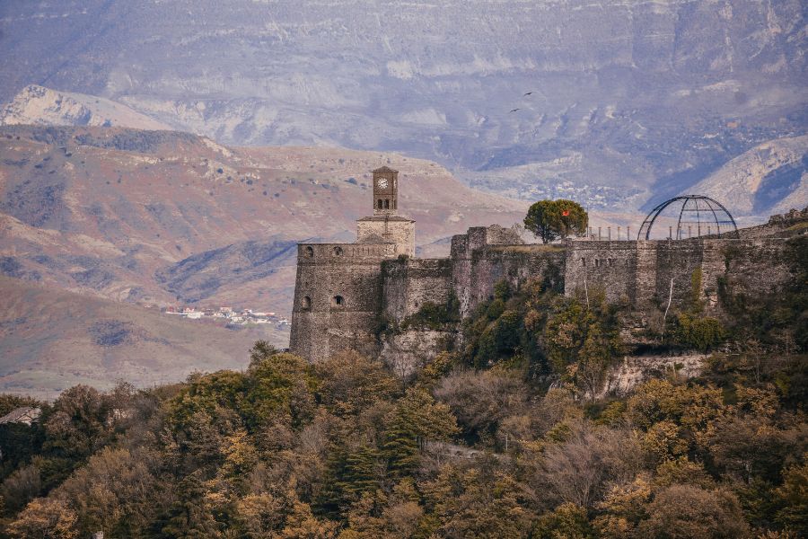 imposing castle on a hill