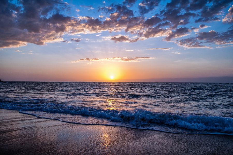 sun rise on the beach