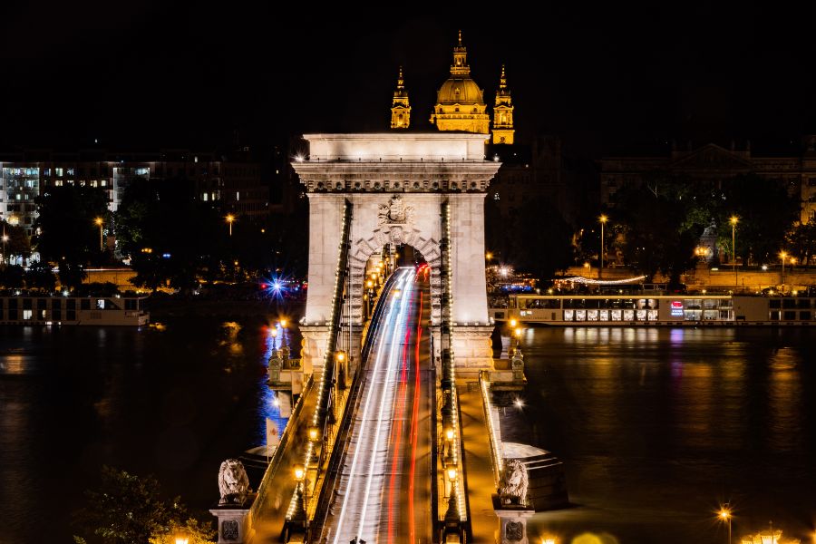 Epic bridge at night