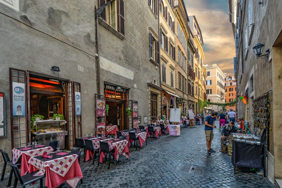 Cobbled streets