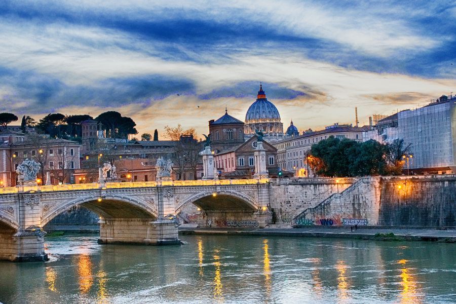 Bridge to St Peter's Basilica 